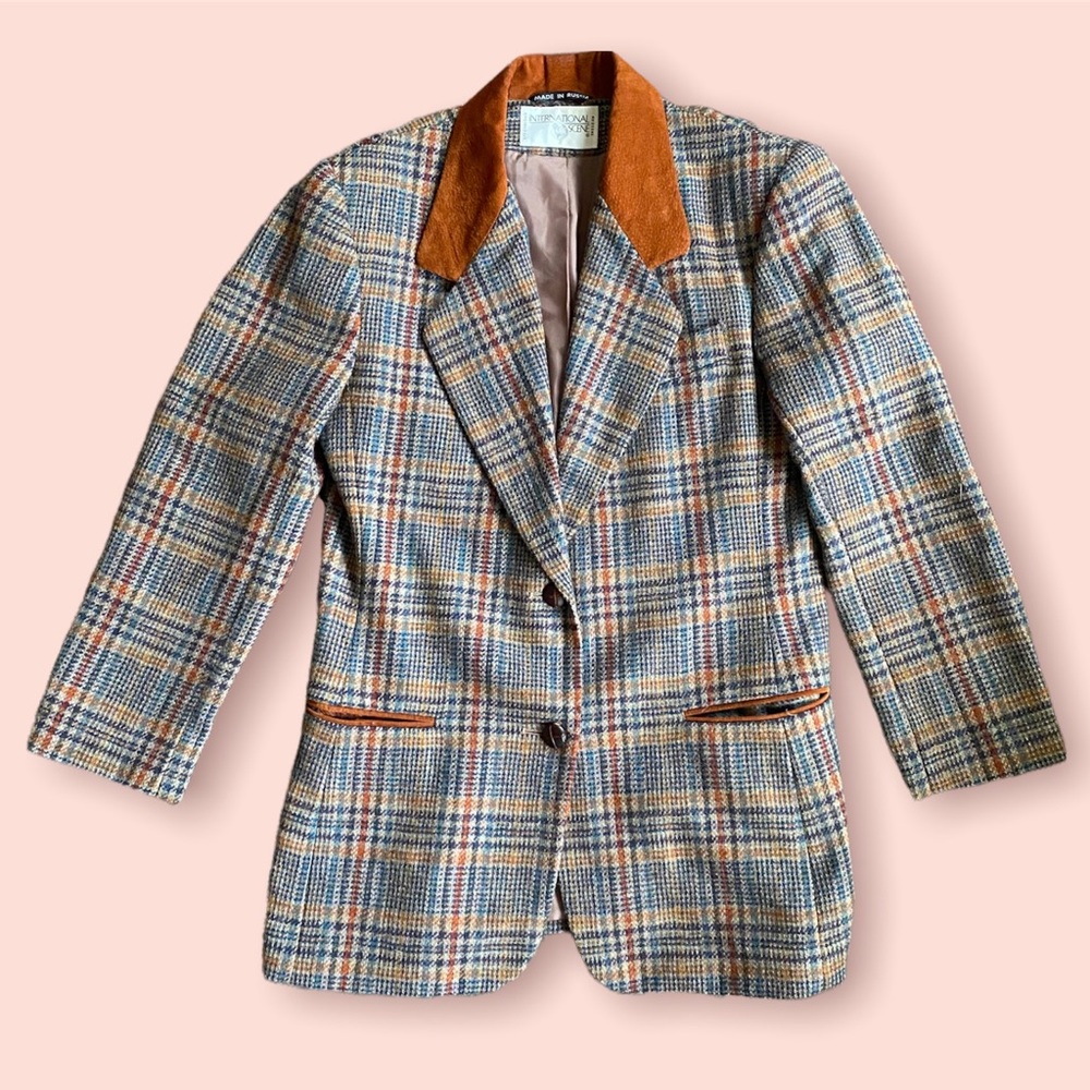 Vintage Women’s International Scene Plaid Blazer